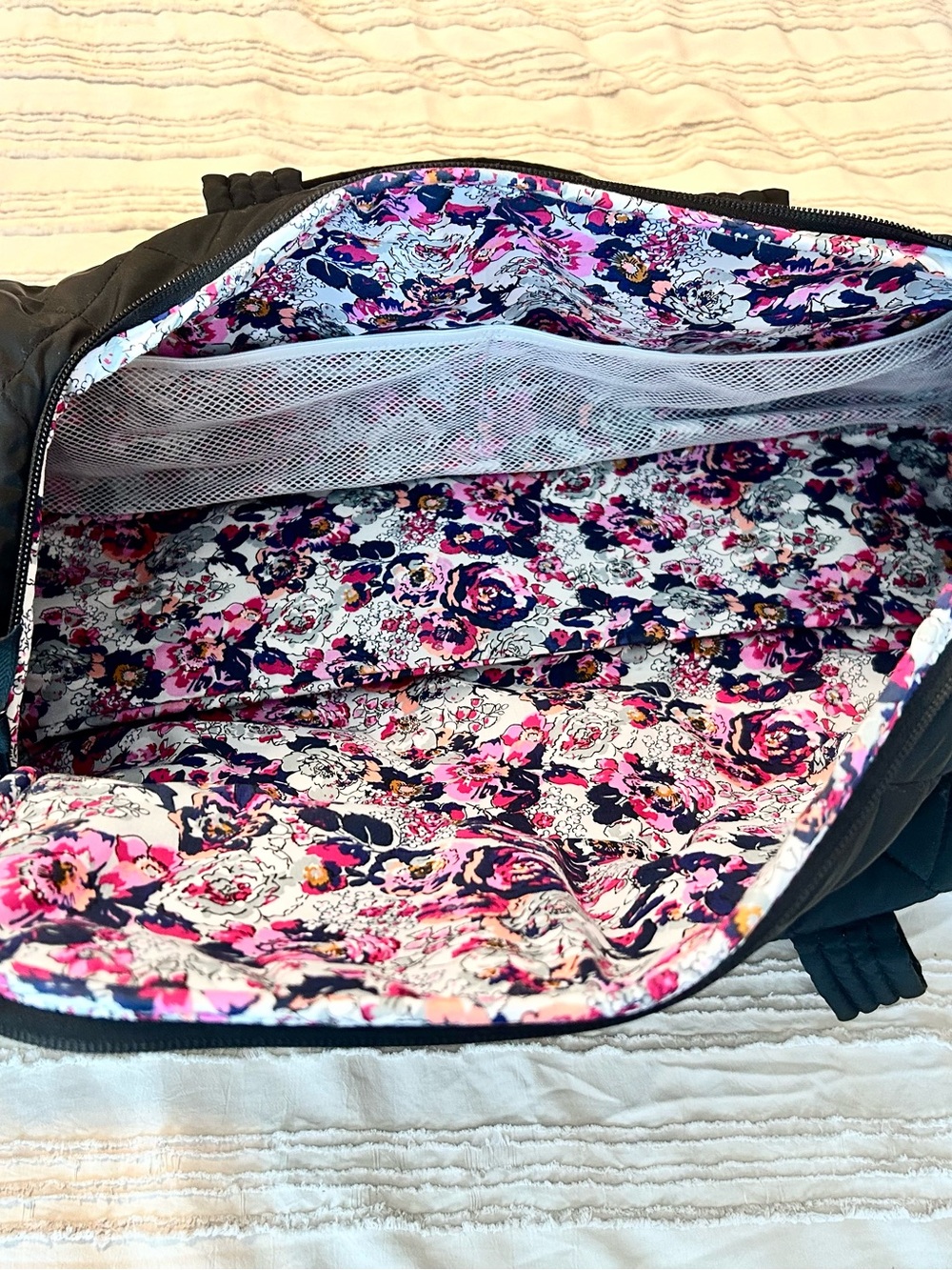 Vera Bradley Black Quilted Weekender Tote - Picture 2 of 4